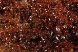 Glittering Ruby Red Vanadinite Crystals on Barite - Morocco #349435-1